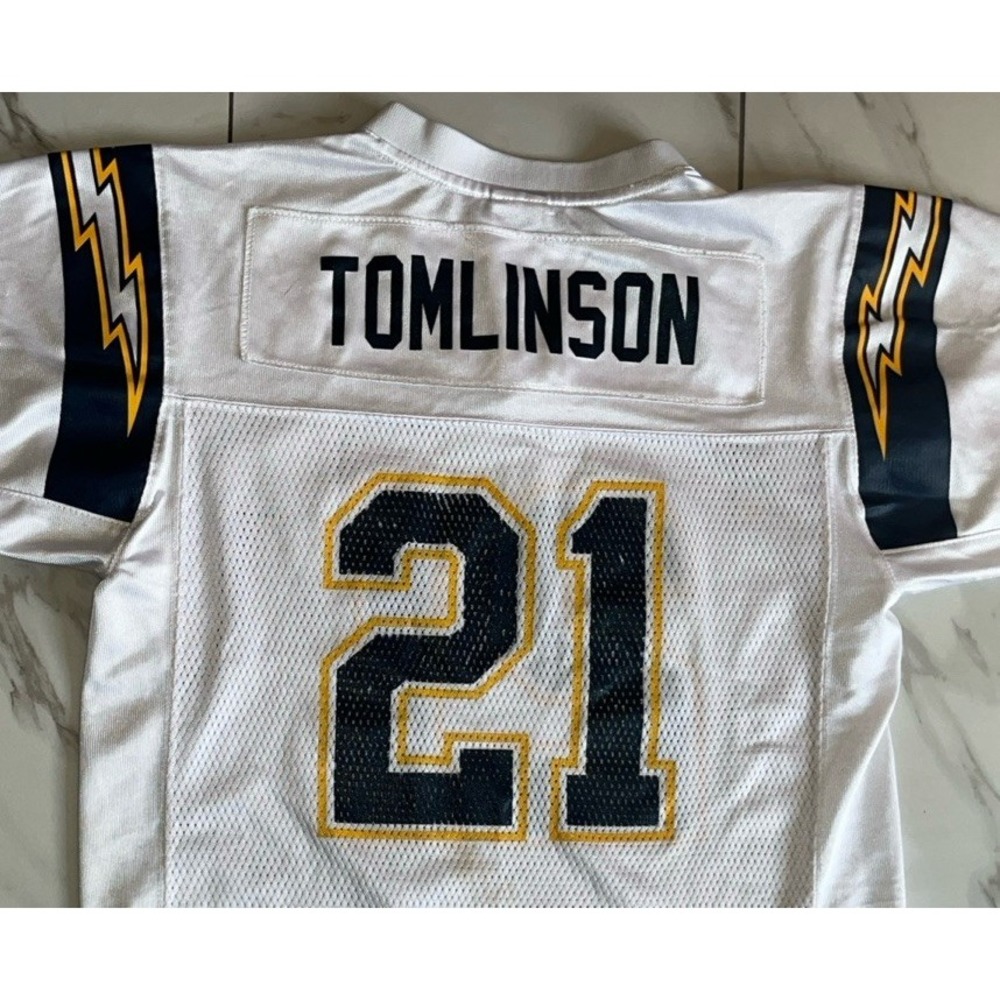Reebok NFL San Diego Chargers LaDainian Tomlinson #21 Jersey Youth L 14-16 White